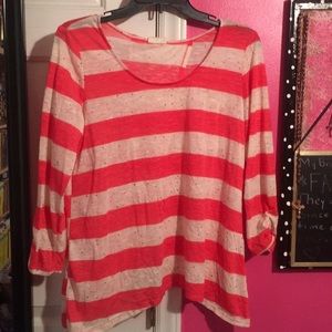 striped long sleeve top